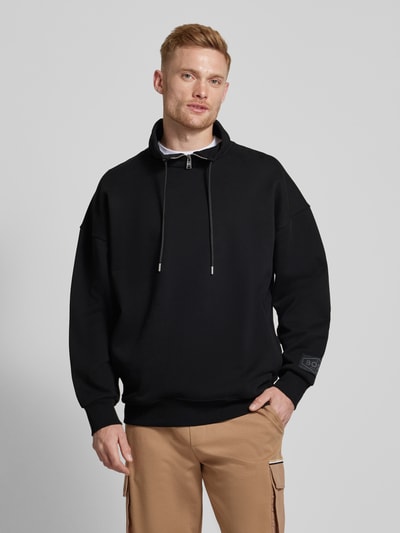 BOSS Sweatshirt mit Stehkragen Modell 'Seidler' Black 4