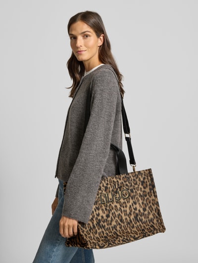 Liu Jo White Tote bag met labelstitching Donkerbruin - 1