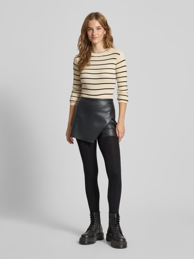 Only Regular Fit Skort in Kunstleder-Optik Modell 'MIST' Black 1
