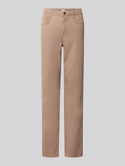 Brax Regular Fit Gerade Hose aus Lyocell-Mix mit Modal-Baumwoll-Anteil Modell 'MARY' Taupe 1