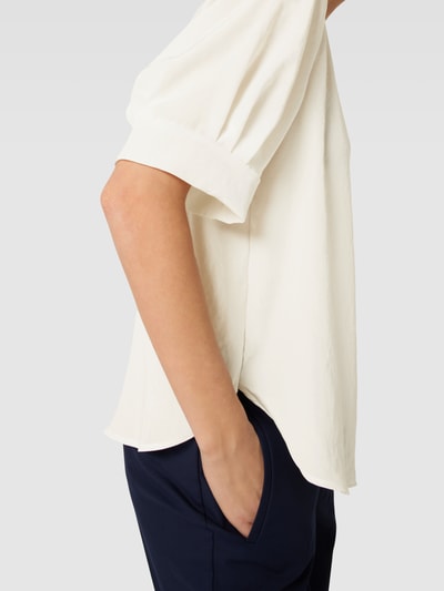 Luisa Cerano T-Shirt mit Schlüsselloch-Ausschnitt auf der Rückseite Offwhite 3