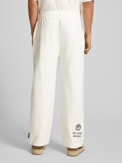 CARLO COLUCCI Wide Fit Sweatpants mit Logo-Print Offwhite 5