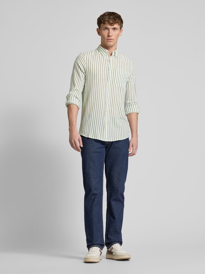 Scotch & Soda Regular Fit Freizeithemd mit Button-Down-Kragen Hellgruen 1