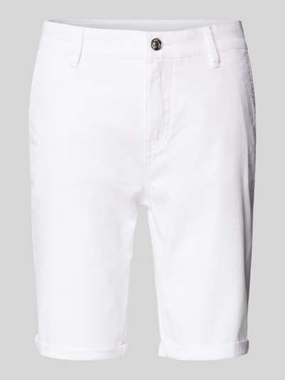 MAC Regular Fit Chino-Shorts mit Gürtelschlaufen Weiss 2
