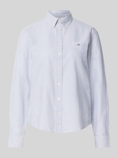 Gant Hemdbluse mit Button-Down-Kragen und Sportmanschetten Hellgruen 2