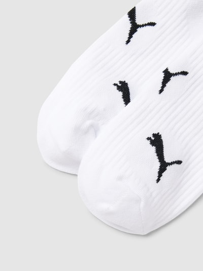 Puma Sneakersocken mit Label-Details im 2er-Pack Modell 'CAT' Weiss 2