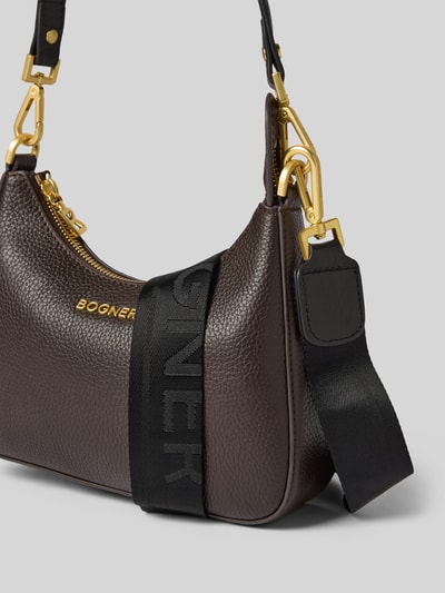 BOGNER Schoudertas met logodetail, model 'Odette' Donkerbruin - 3