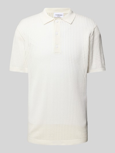 Lindbergh Relaxed Fit Poloshirt mit Knopfleiste Offwhite 2