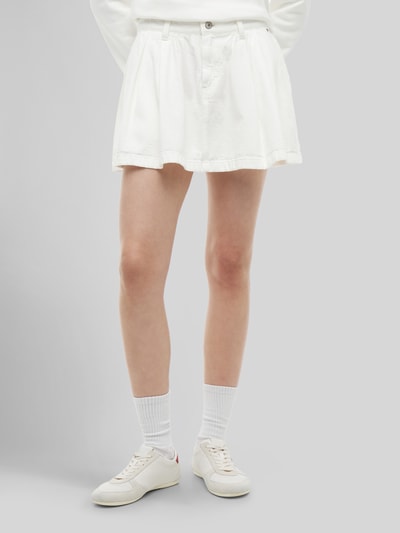 Tommy Jeans Ausgestellter Mini-Rock aus reiner Baumwolle Offwhite 4