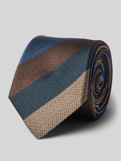 OLYMP Stropdas van puur zijde Middenbruin - 1