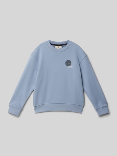 Garcia Sweatshirt mit Label-Print Bleu 1