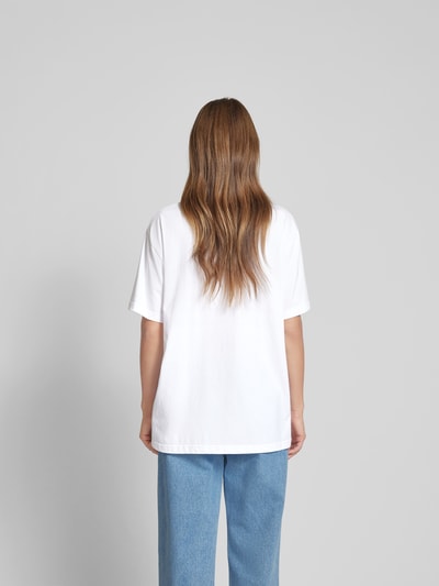 OH APRIL Oversized T-Shirt mit Label-Print Weiss 5