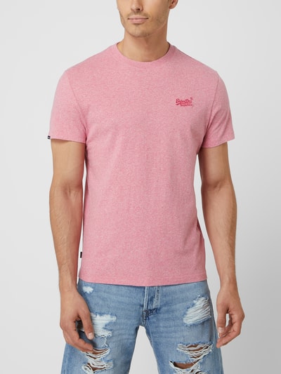 Superdry T-shirt z logo  Mocnoróżowy 4