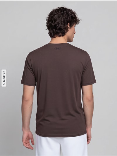 Under Armour Regular Fit Sport-T-Shirt aus Baumwoll-Mix  Schlamm 5