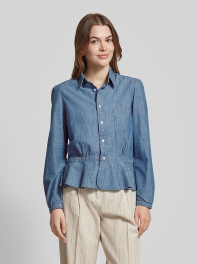 Polo Ralph Lauren Jeansblouse met borstzak Lichtblauw gemêleerd - 4