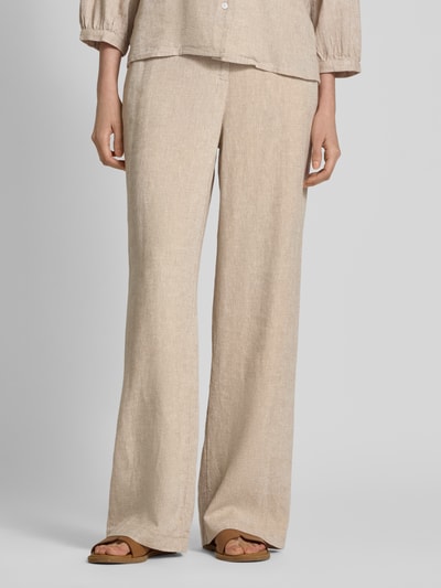 MSCH Copenhagen Straight leg linnen broek met steekzakken, model 'Pennie Ginia' Beige - 4