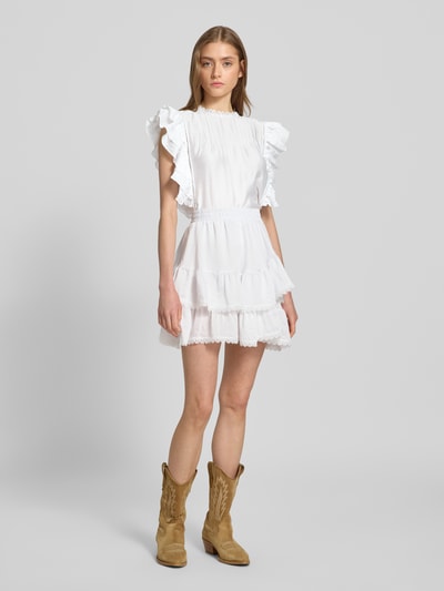 Gina Tricot Blusenshirt mit Volantärmel Ecru 1
