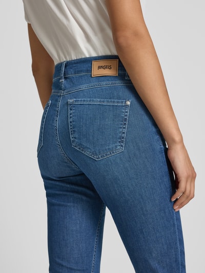 Angels Capri-jeans van denim met omslag, model 'Capri' Donkerblauw - 3