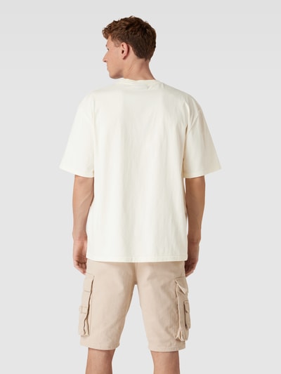 Pegador Oversized T-Shirt aus Baumwolle mit Label-Detail Modell 'Kirk' Sand 5