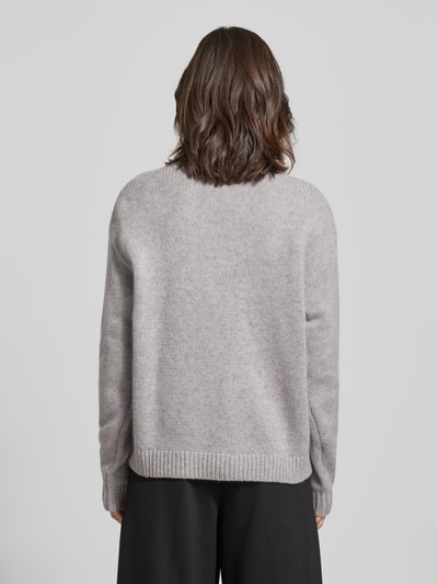 Fynch-Hatton Regular fit cardigan van zuivere wol in gebreide look Lichtgrijs gemêleerd - 5