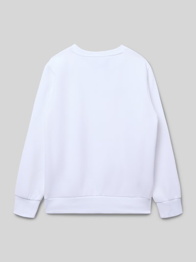 CHAMPION Sweatshirt mit Label-Print Weiss 3
