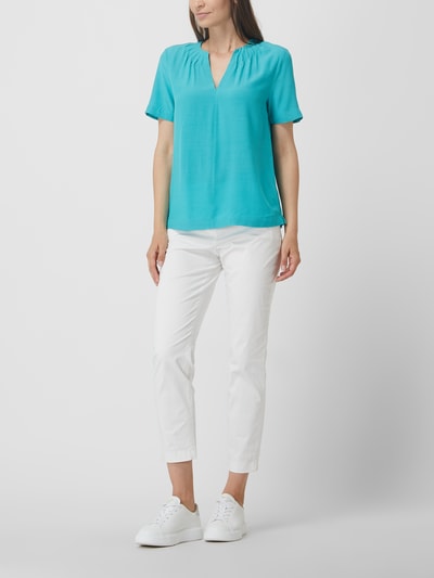 s.Oliver BLACK LABEL Blouseshirt met biezen  Turquoise - 1