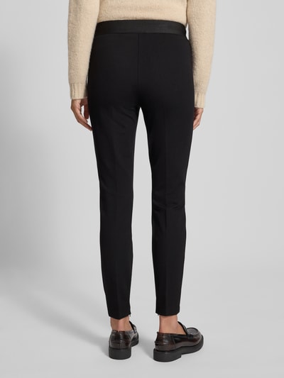 Cambio Slim Fit Stoffhose mit Label-Print Modell 'RYDER' Black 5