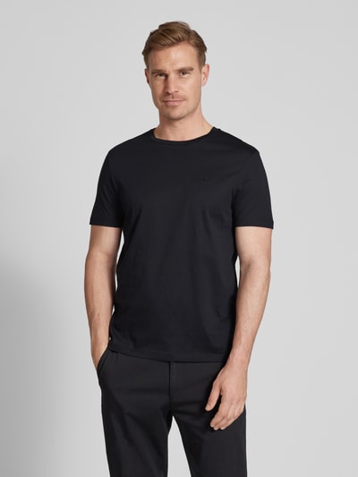 JOOP! Collection T-Shirt mit geripptem Rundhalsausschnitt Modell 'Cosmo' Black 4