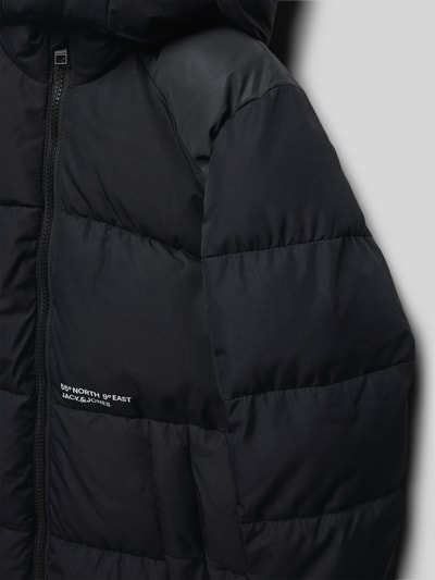 Jack & Jones Gewatteerd jack met capuchon, model 'AERO' Zwart - 2