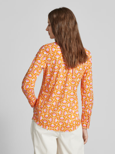 Emily Van den Bergh Blusenshirt mit Allover-Muster Orange 5