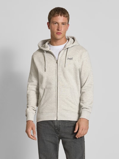 Superdry Sweatjack met capuchon Lichtgrijs - 4