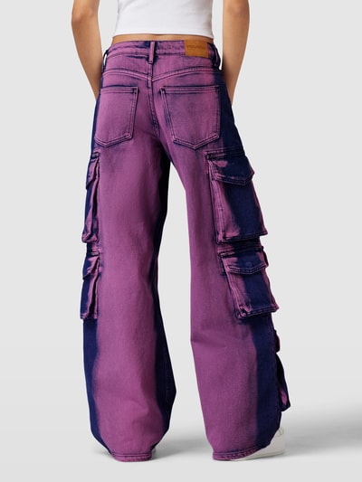 Review Loose fit jeans met opgestikte zakken Felroze - 5