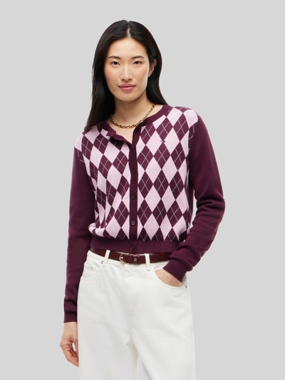 Tommy Jeans Regular Fit Strickjacke aus reiner Baumwolle Bordeaux 4