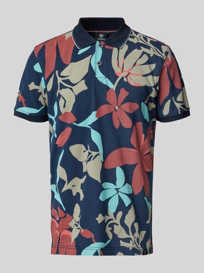 Lerros Regular fit poloshirt met geribde mouwboordjes Donkerblauw - 2