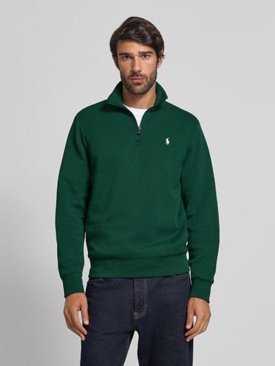 Polo Ralph Lauren Regular Fit Troyer mit Troyer-Kragen Modell 'Double' Dunkelgruen 4