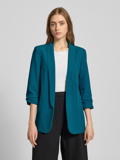 PIECES blazer met sjaalkraag Petrol - 4