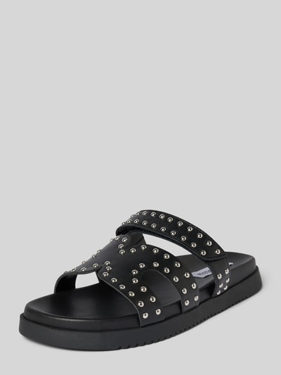 Steve Madden Slides aus Leder mit Ziernieten Modell 'MISSILE' Black 1