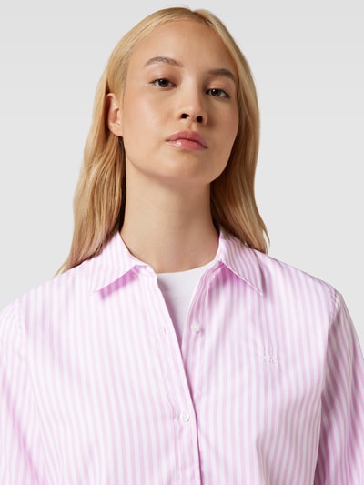 HUGO Bluzka koszulowa ze wzorem w paski model ‘THE ESSENTIAL’ Różowy 3