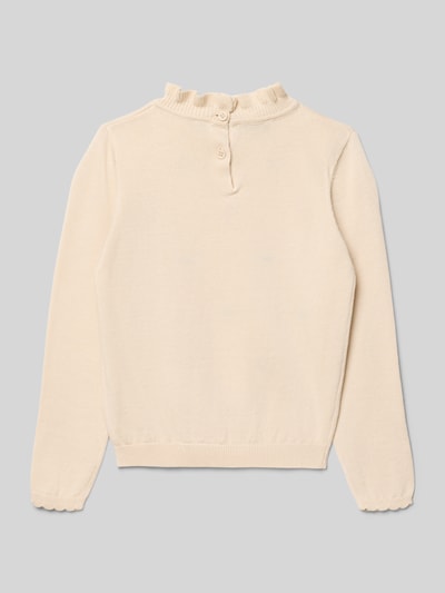 Blue Seven Regular fit shirt met lange mouwen in gebreide look Zand - 3