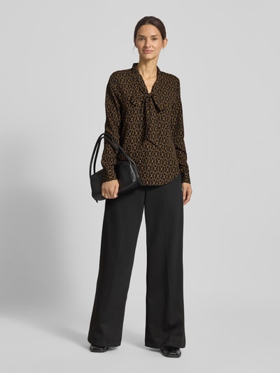 Lauren Ralph Lauren Bluzka o kroju regular fit z wiązaniem pod szyją model ‘YILVRAY’ Czarny 1