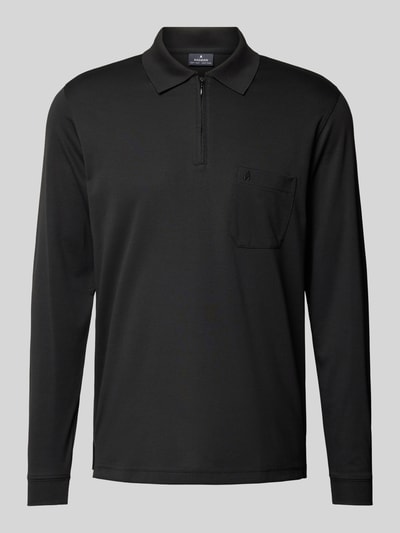 RAGMAN Regular fit poloshirt met borstzak Zwart - 2