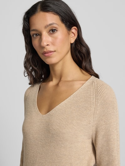 s.Oliver RED LABEL Regular Fit Strickpullover aus Baumwoll-Mix Beige 3