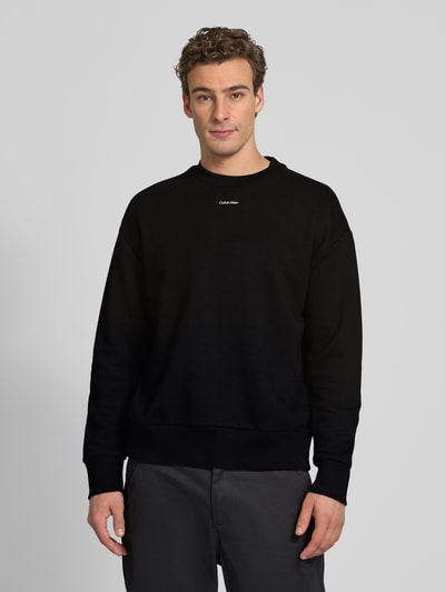 CK Calvin Klein Oversized sweatshirt met labelprint Zwart - 4