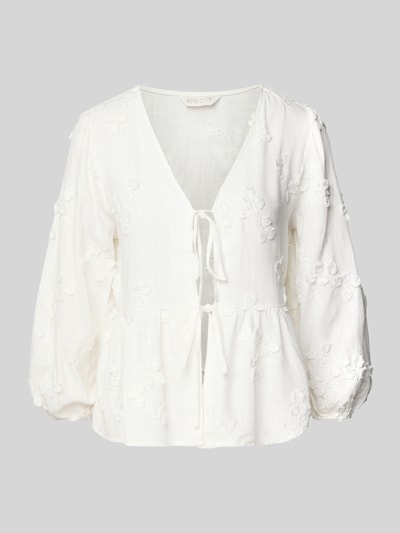 Apricot Regular Fit Bluse mit floraler Stickerei Offwhite 2