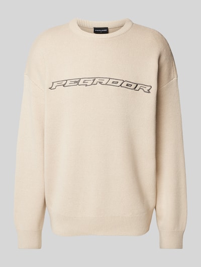 Pegador Oversized gebreide pullover met ronde hals, model 'LENOX' Beige - 1