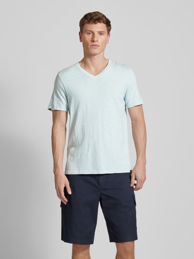 Superdry T-Shirt mit V-Ausschnitt Hellblau 4