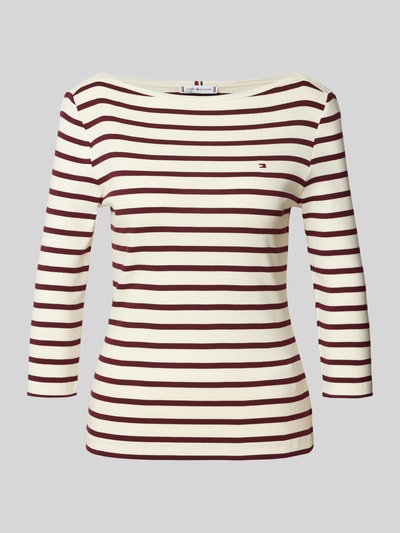 Tommy Hilfiger Slim Fit Longsleeve mit 3/4-Arm Bordeaux 2