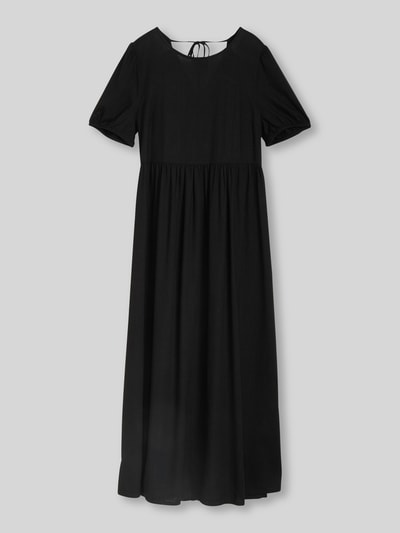Tom Tailor Denim Figurumspielendes Midikleid aus Viskose-Leinen-Mix Black 2