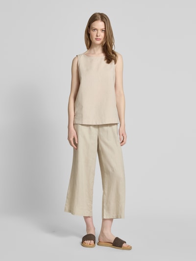 Christian Berg Woman Wide Leg Stoffhose mit Tunnelzug Beige 1