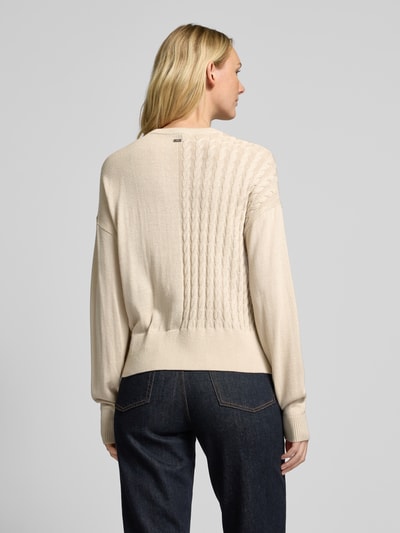 ARMANI EXCHANGE Strickpullover mit Zopfmuster Sand 5